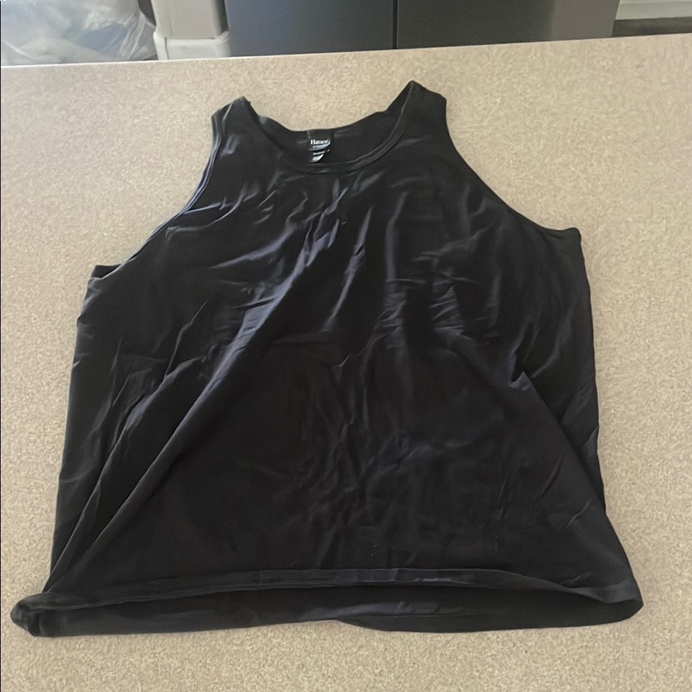 .Hanes Classic Black Sleeveless Top